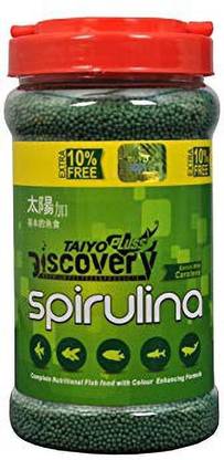 Taiyo Pluss Discovery XTREAM SPIRULINA 330GM DRY FISH FOOD WITH EXTRA 10 PERCENT 0.33 kg Dry Young, Adult, Senior Fish Food