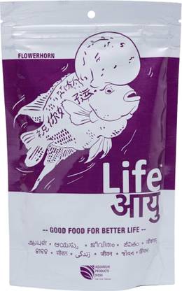 Life Aayuh Flowerhorn Pellets Highly Nutritious Food Medium Fish Promotes Head Growth 0.1 kg Dry Adult, New Born, Senior, Young Fish Food