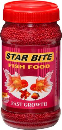 STAR FARMS Star Bite Fish Food Fast Growth, 35%Protein Nutrient-rich fish food for aquarium 0.4 kg Dry Young, Adult, Senior Fish Food