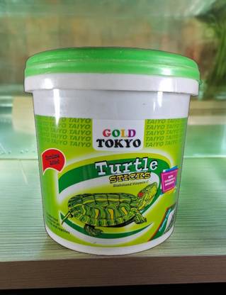 Gold Tokyo TURTLE STICKS Stabilized Vitamin C 45g Pack of 2 with FREE 2 ARTIFICIAL PLANTS Sea Food 0.045 kg Dry Adult, New Born, Senior, Young Turtle Food