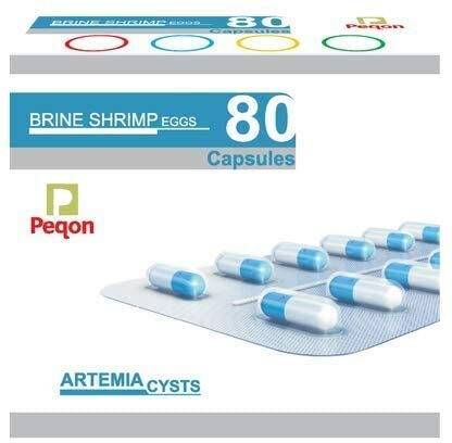 Petzlifeworld Peqon Artemia Cysts Brine Shrimp Eggs with 90% Hatching Rate (40 Capsules) 0.05 kg (4x0.01 kg) Dry Senior, Young, Adult Fish Food