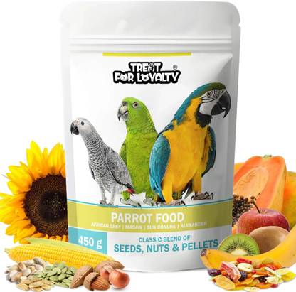 TREAT FOR LOYALTY Parrot Food For All Life Stages African Grey Parrot,Sun Conure,Macaw & Alexander 0.45 kg Dry Adult Bird Food