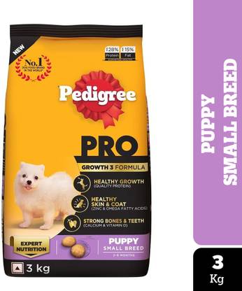 PEDIGREE PRO Puppy Small Breed, (2-9 Months), 3 kg Dry Young, New Born Dog Food