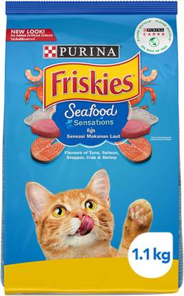 purina Seafood Sensations Tuna Salmon Snapper Crab and Shrimp Flavours 1.1 kg Dry Adult Cat Food