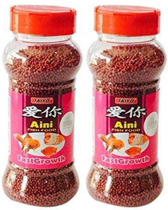 TAIYO Aini Fast Growth 60g (Pack of 2) 0.12 kg (2x0.06 kg) Dry New Born, Adult, Young, Senior Fish Food