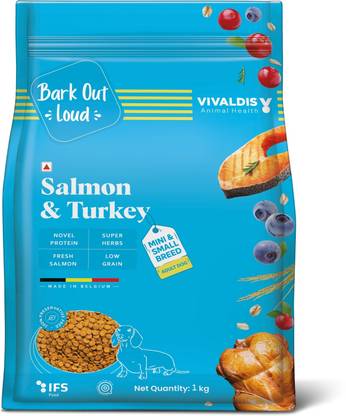 BARK OUT LOUD Salmon and Turkey - Mini & Small Breed 1 kg Dry Adult Dog Food