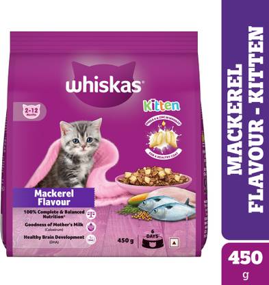 Whiskas (2-12 Months) Mackeral 0.45 kg Dry Young Kitten Food