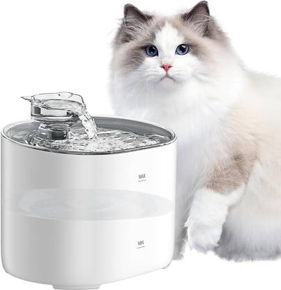 GHANU 2.2L Pet Water Fountain-Cat Water Dispenser with USB-Powered Filter for Cats