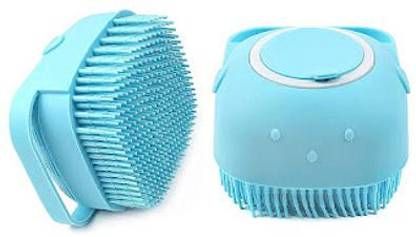 HARSHIL ENTERPRISE Silicone Soft Bath Body Brush with Shampoo Dispenser Scrubber