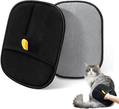 MAYCREATE Pet Hair Removal Gloves Static Hair Catcher Mitt for Dogs Cats 9.85x8.46 Inches Grooming Gloves for Dog & Cat
