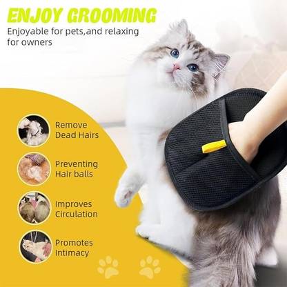 SARKAR Pet Hair Removal Gloves Reusable Grooming Mitt Cleaning Glove Grooming Gloves for Dog & Cat