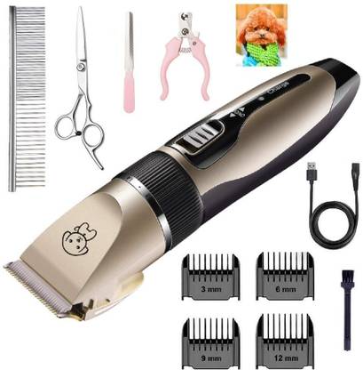Dominic Electric Quiet Hair Clippers Set for Dogs Cats Pet Gold, Black Pet Hair Trimmer