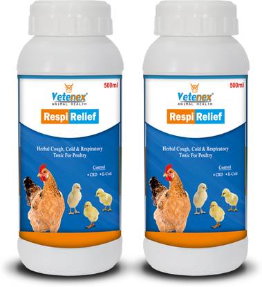 VETENEX Respi Relief - Respiratory Syrup, Cough, Cold Supplement For Poultry Pet Health Supplements