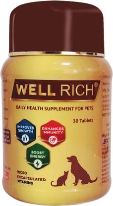 skyec WELL RICH Daily Health Supplement for Pets 30 Tablets Pet Health Supplements