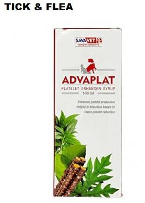 Tick & Flea Advaplat Platelet Enhancer Syrup Pet Health Supplements