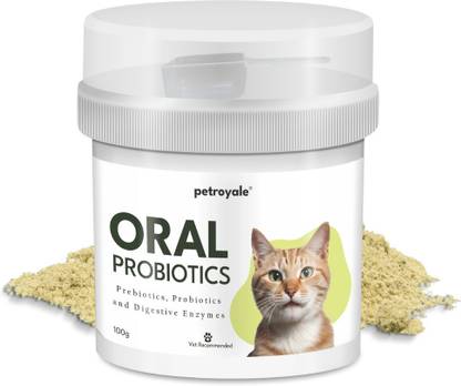 Petroyale Cat Oral Probiotics, Probiotic with Enzymes for Cat, Improve Digestion Pet Health Supplements