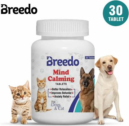 Breedo Calming & Better Relaxation Tablets for Dog and cat|for All Age Group-30 Tablets Pet Health Supplements