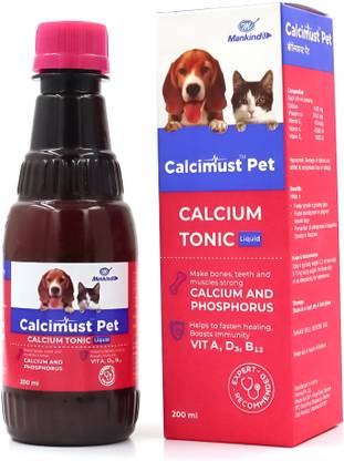MANKIND Calcimust pet syp for Dog & Cat pack of 1 Pet Health Supplements