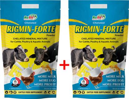 REFIT ANIMAL CARE Chelated Mineral Mixture Powder For Cow, Cattle, Goat & Farm Animal,Rigmin Forte Pet Health Supplements