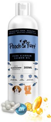 POOCH & FURR PURE ALASKAN SALMON OIL WITH GLUCOSAMINE ADVANTAGE Pet Health Supplements