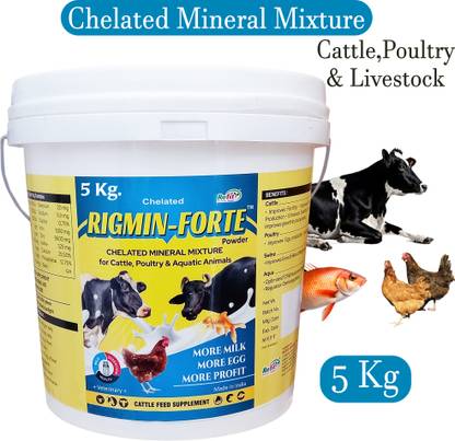 REFIT ANIMAL CARE Chelated Mineral Mixture Powder For Cow, Cattle, Goat & Farm Animal,Rigmin Forte Pet Health Supplements
