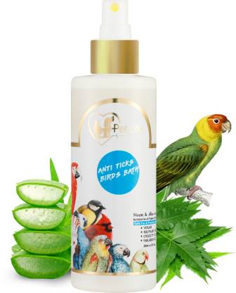 Pet Life Organic & Ayurvedic Anti Ticks Birds Bath Dry/Waterless/Spray For Poultry Birds, Parrots, Chick, Hen, Pigeon, Duck - Natural Ingredients For Fleas, Cleaner & Shinier Coat For All Bird Types Pet Health Supplements