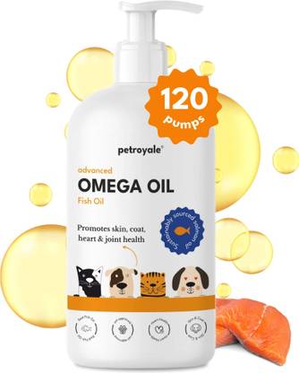Petroyale Omega 3 Fish Oil for Dogs & Cats - Salmon Fish Oil with Omega 3 6 9 Pet Health Supplements