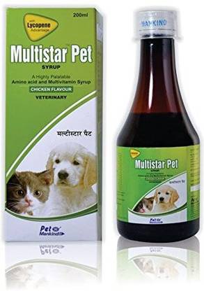 MANKIND Multistar pet syrup for Dog & cat 200 ml Pet Health Supplements