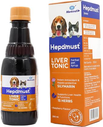 MANKIND Hepamust Syrup for Dog & Cat 200ml Pet Health Supplements