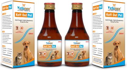 VETENEX Koff Out Pet - Cough Syrup For Dog, Puppy and Cats - 200 ML Pet Health Supplements