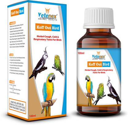 वेटनेक्स Koff Out Bird - Respiratory Syrup, Cough, Cold Supplement For Birds - 100 ML पेट हेल्थ सप्लीमेंट्स