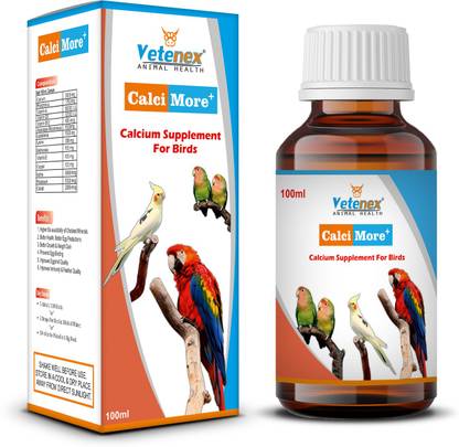 VETENEX CalciMore Plus - Bird Calcium Supplement with Vitamin D3 - 100 ML Pet Health Supplements