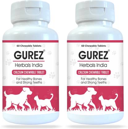 Gurez alcium Chewable Tablets for Dogs and Cats Supplement 2 BOX Pet Health Supplements