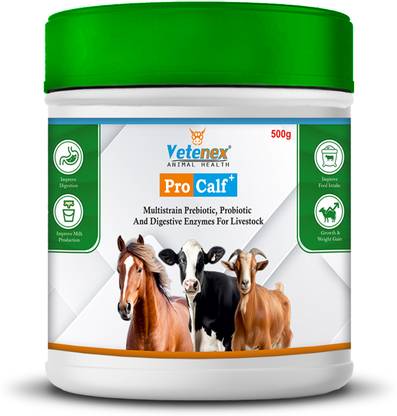 VETENEX Pro Calf Plus - Probiotic, Prebiotic & Enzyme Supplement for Cattle, Buffalo Pet Health Supplements