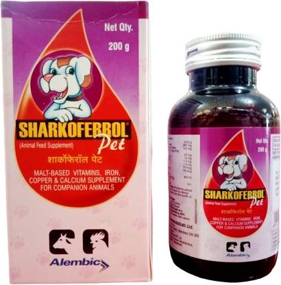 ADILAID SHARKOFERROL PET Malt Based Vitamins Iron & Calcium For Cat, Dogs & Puppies Pet Health Supplements