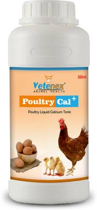 VETENEX Poultry Cal Plus - Calcium Supplement for Poultry - 500 ML Pet Health Supplements