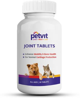 Petvit Joint-Cartilage Supplement for Dogs and Cats - 60 Palatable Chewable Tablets Pet Health Supplements