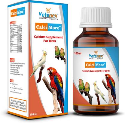 VETENEX CalciMore Plus - Calcium Supplement with Vitamins | Egg Booster for Birds Pet Health Supplements