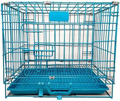 JAISWALPET Dog Cage - Powder Coated, Single Door Folding Metal Cage/Crate/Kennel Dog, Cat, Rabbit, Miniature Pig, Monkey, Mouse Cage