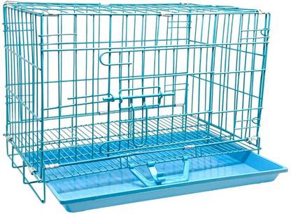 DRK Shop Mart 18-Inch Single Door Folding Metal Kennel for Newborn Puppies, Kittens Dog, Cat, Rabbit, Miniature Pig, Monkey, Mouse Cage