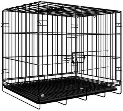 DRK Shop Mart 24 inch Double Door Folding Kennel Cage Dog, Cat, Rabbit, Miniature Pig, Monkey, Mouse Cage