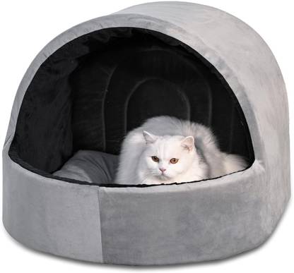 Pet's BFF Round Cat House with Removable Cushion, Portable, Ultra-Soft Fabric, Indoor Dog, Cat, Rabbit House