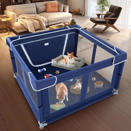 SERPLEX Pet Playpen Square Mesh Indoor Gate Multi Animal Fence Large Dog, Cat House