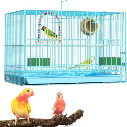 Zibuyu Birds Cage Parrot Cage Big Size Cage for Birds with Feeder Door & Food Box Stand Bird Cage