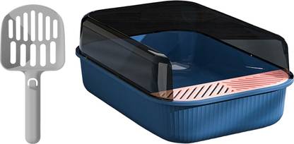 Lyla Cat Litter Box Toilet Rabbit Deep Loo Bedpan Pet Litter Tray Deep Blue Dog House
