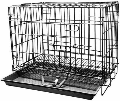Sip 18-Inch Single Door Folding Metal Dog Crate with Removable Tray Dog, Cat, Rabbit, Miniature Pig, Monkey, Mouse Cage