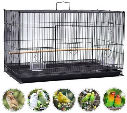 NatureNest (24 Inch Black) Bird House for Lovebirds, Rabbit, Finch and Parakeet Bird House