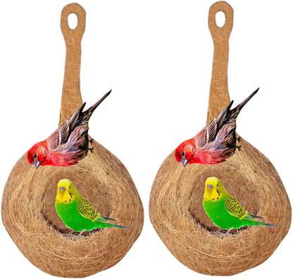 Greenrock Hand Made Pure Natural Coir Tree nest Bird Hanging Nest BalconyI ndoor Outdoor Bird House