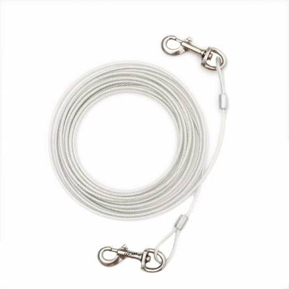 GOCART Stainless Steel Pet Tie-Out 15 Feet Cable Leash For Dogs Great For Yard Camping 450 cm Dog Chain Leash