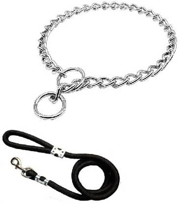Smart Doggie Smart Doggie Dog Adjustable Collar and Chain Small Size Combo Of For Dog 16 cm Dog Chain Leash